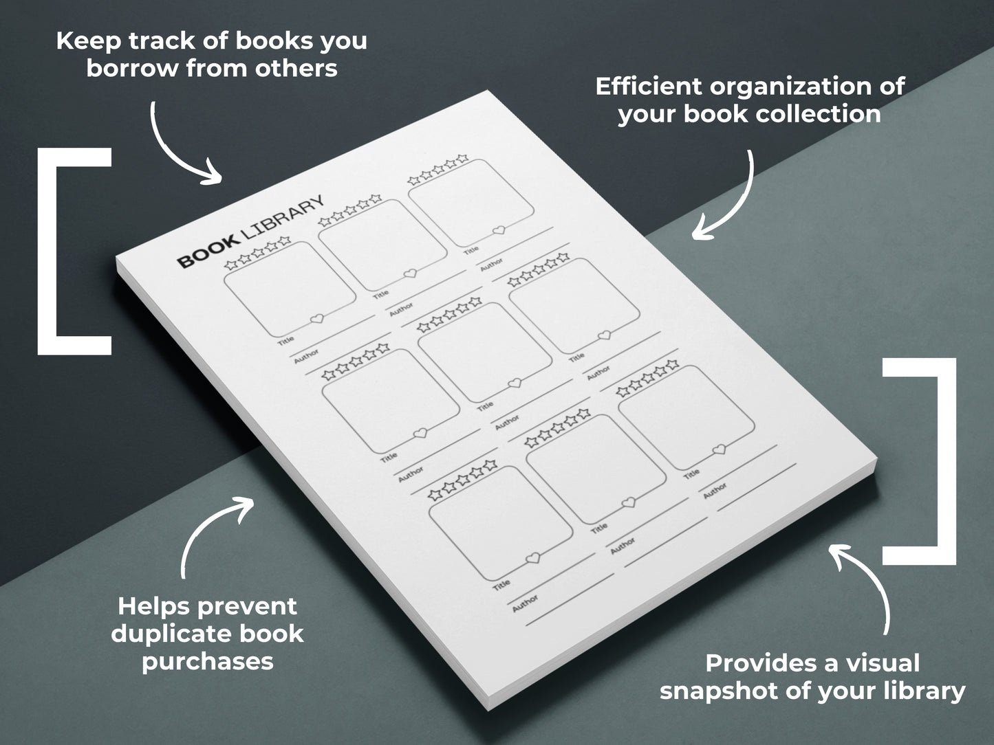 Book Library Template | Reading Journal | Reading Tracker