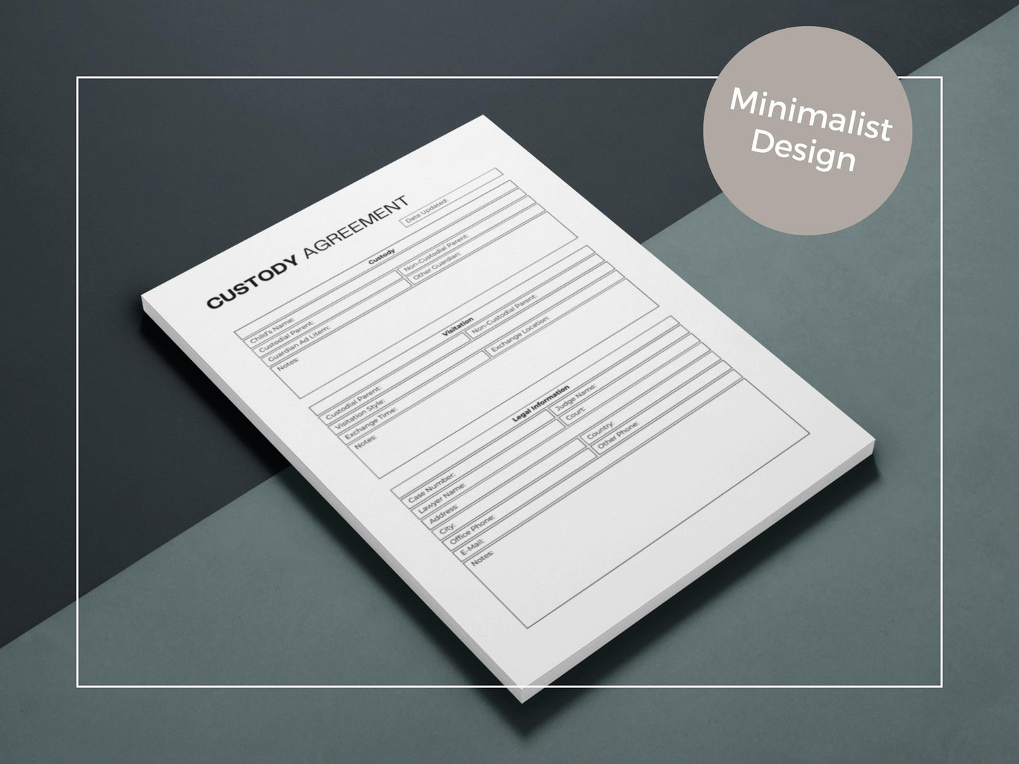 Child Custody Binder | Co-Parenting Planner