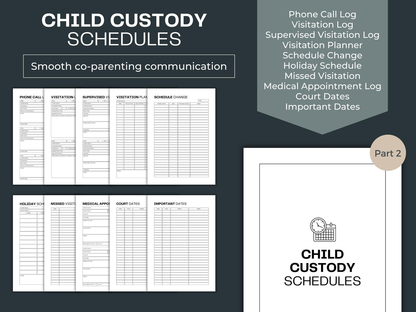 Child Custody Binder | Co-Parenting Planner
