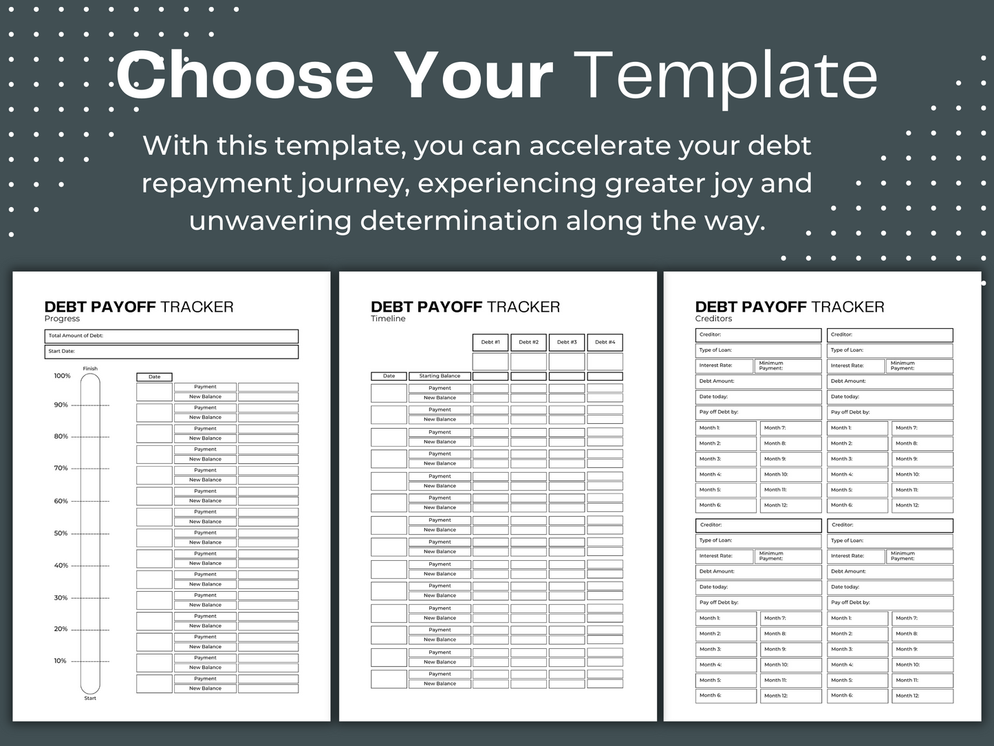 Debt Payoff Tracker | Financial Planner | Budget Planner