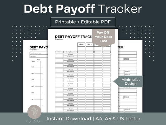 Debt Payoff Tracker | Financial Planner | Budget Planner