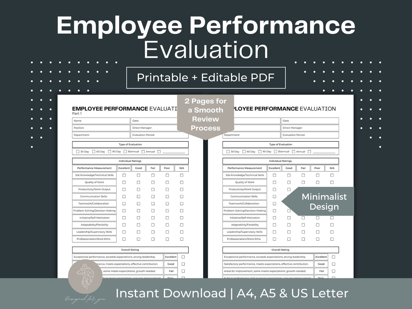 Employee Performance Evaluation | Human Resource Template