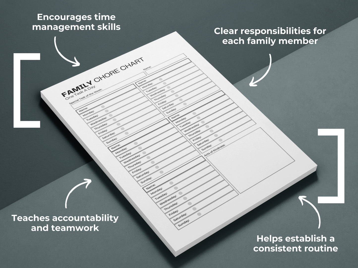 Family Chore Chart | Family Cleaning Chart | Cleaning Chart