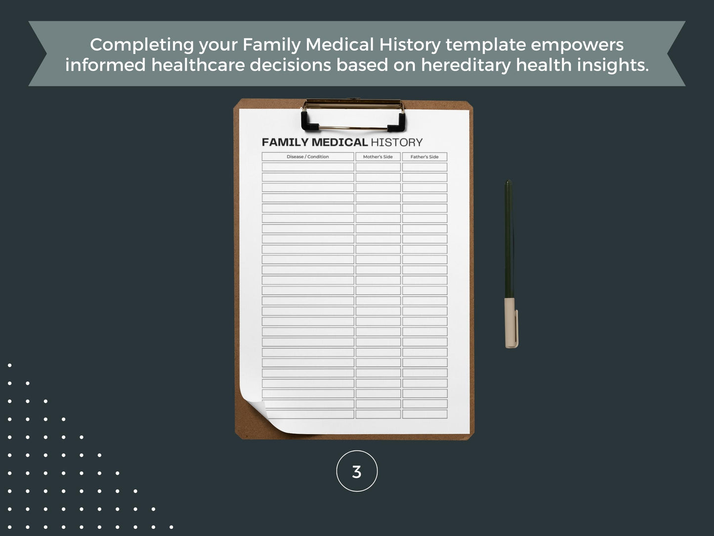 Family Medical History Printable | Personal Medical History Form