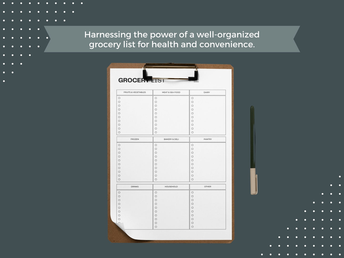 Grocery List | Printable To Do List | Grocery Planner