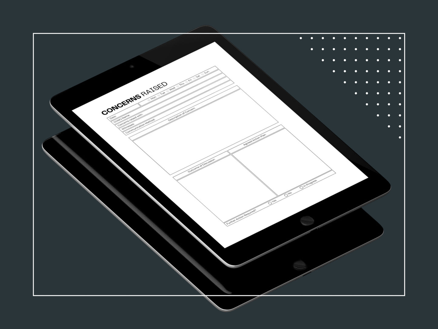 Incident Log | Concerns Raised Template | Child Custody Planner