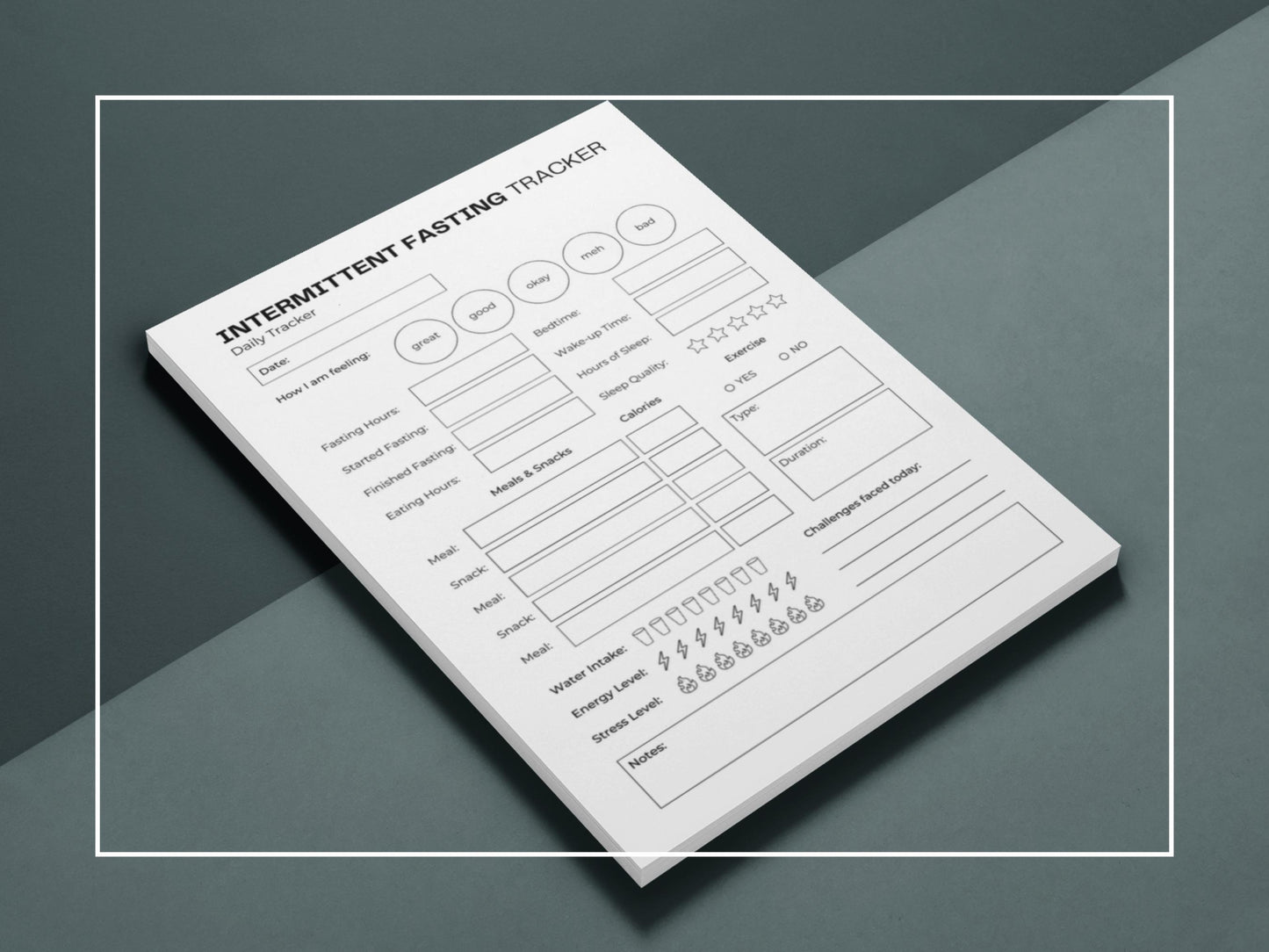 Intermittent Fasting Tracker | Weight Loss Tracker | Health Planner