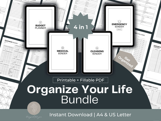 Life Planner | Medical Binder | Emergency Binder | Budget Planner