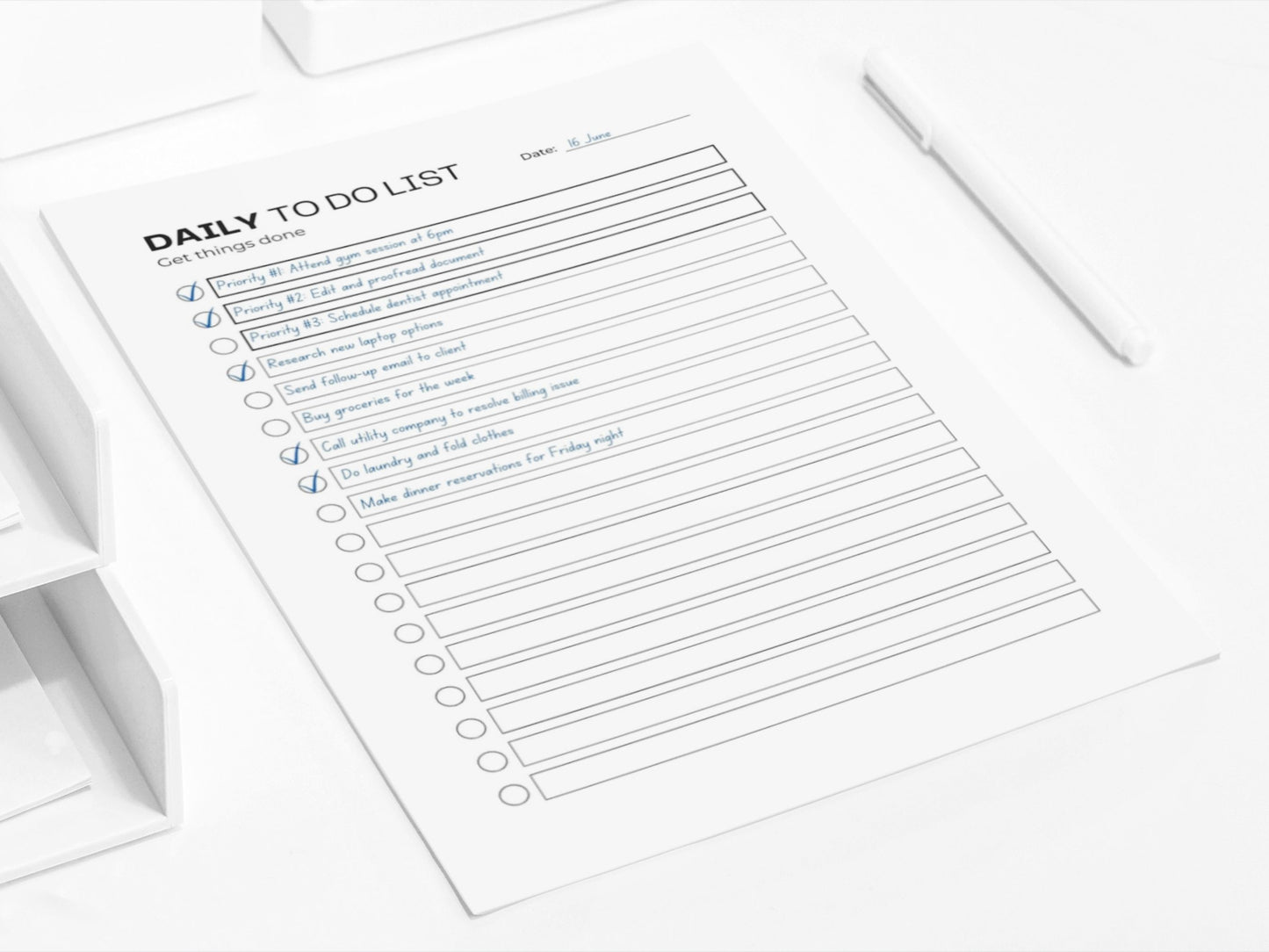 Minimal To Do List | Productivity Planner | Daily To Do List