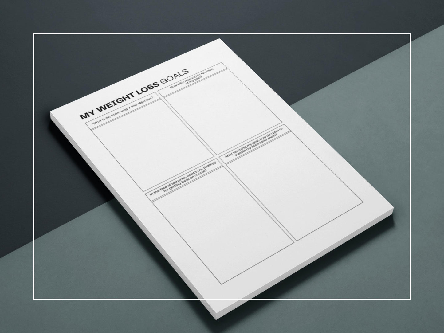 My Weight Loss Goals | Printable Weight Loss Motivation