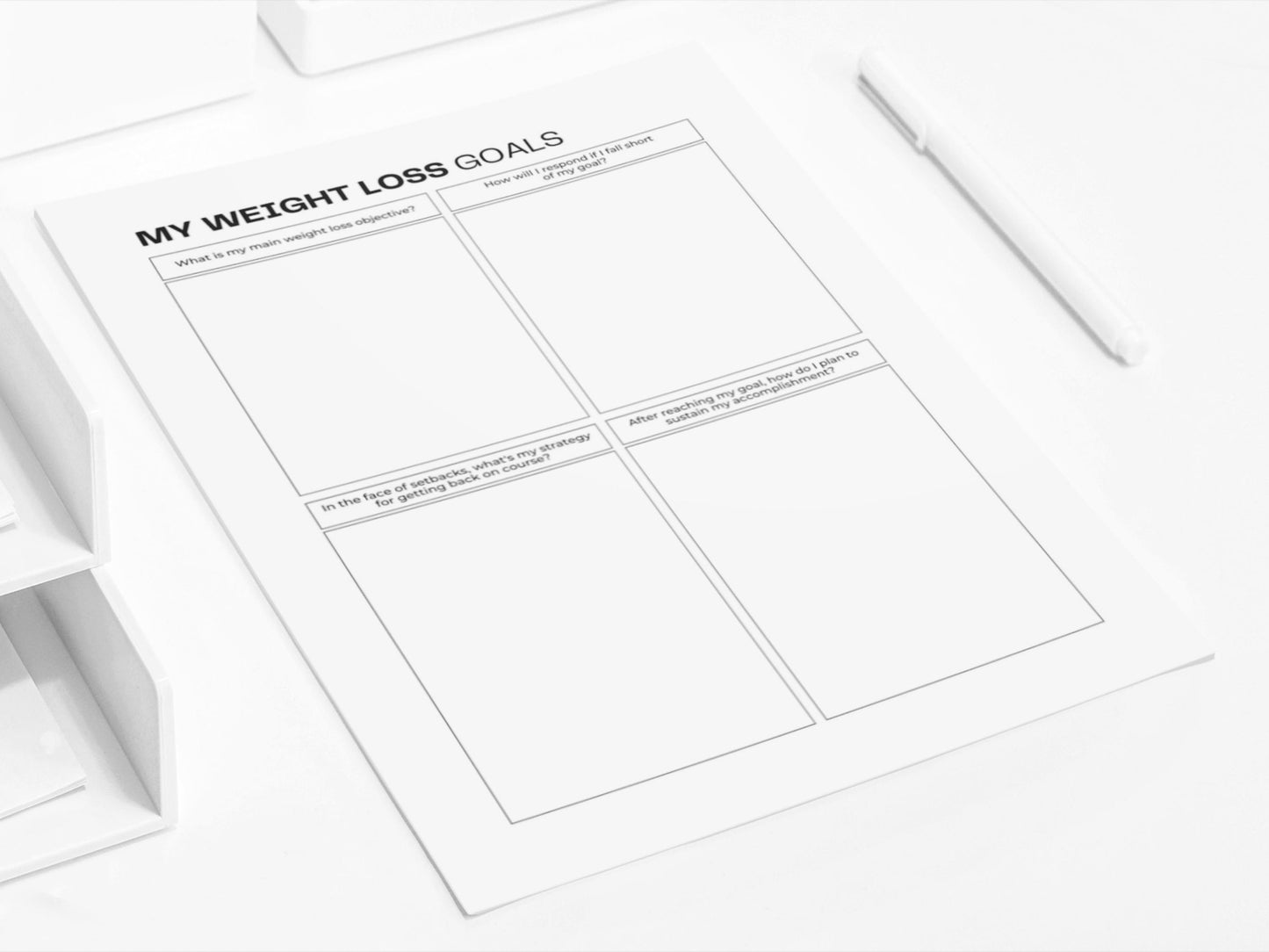 My Weight Loss Goals | Printable Weight Loss Motivation