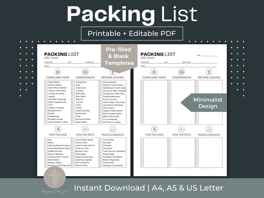 Packing List | Travel To Do List | Packing Checklist