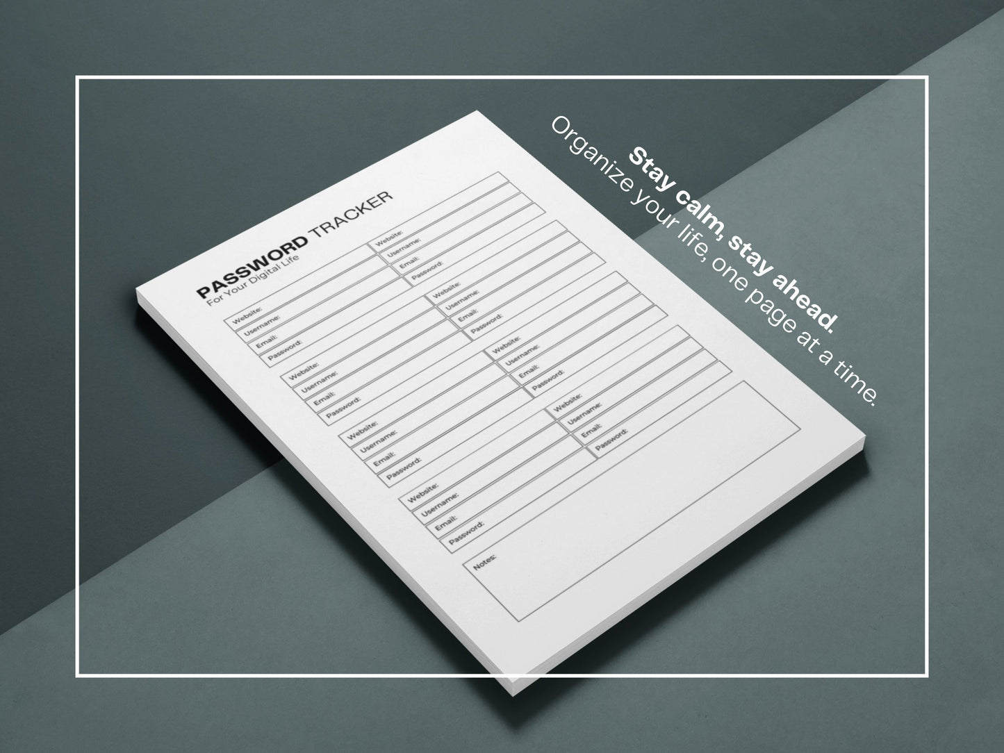 Password Tracker | Password Keeper | Internet Passwords