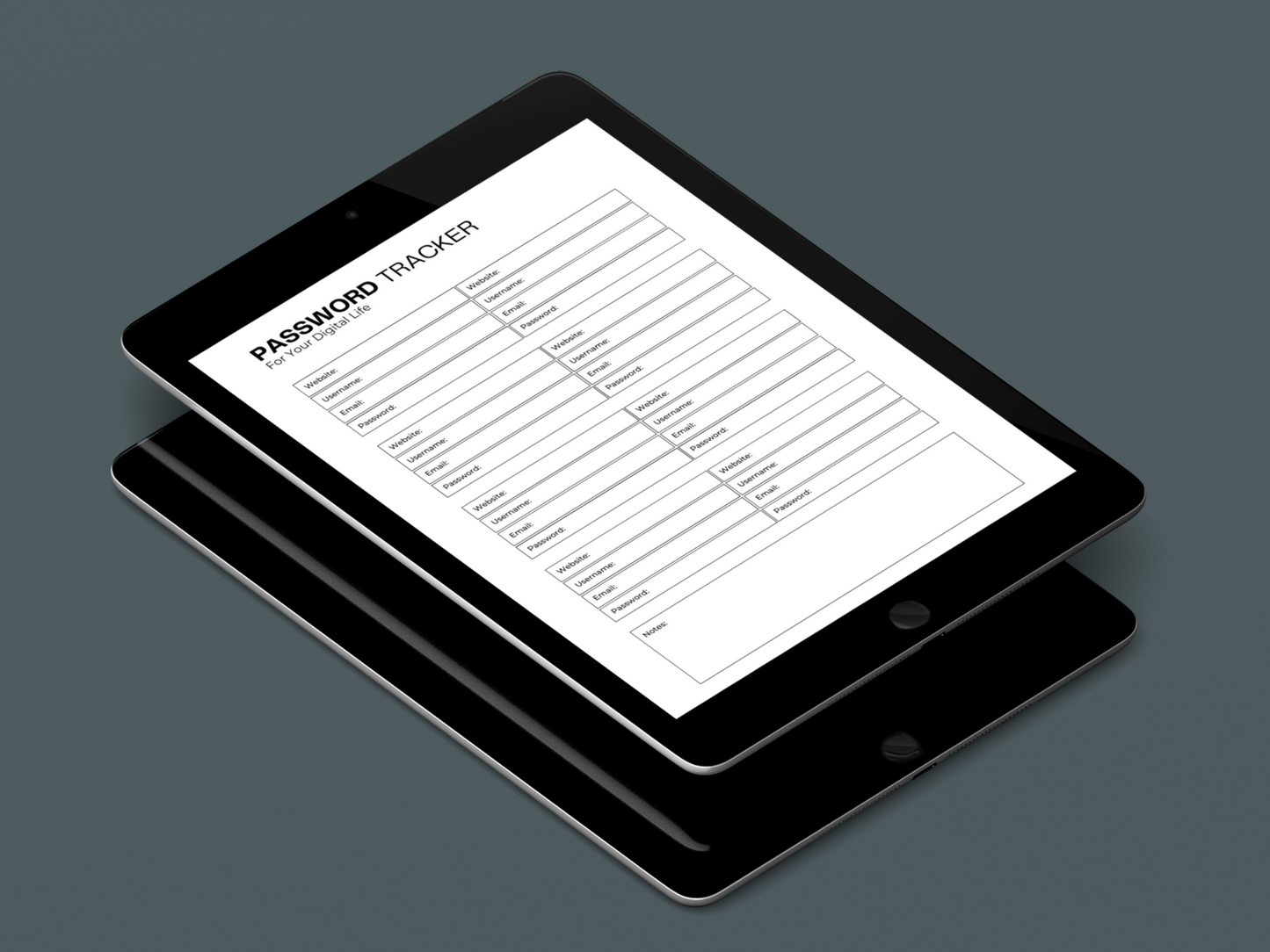 Password Tracker | Password Keeper | Internet Passwords