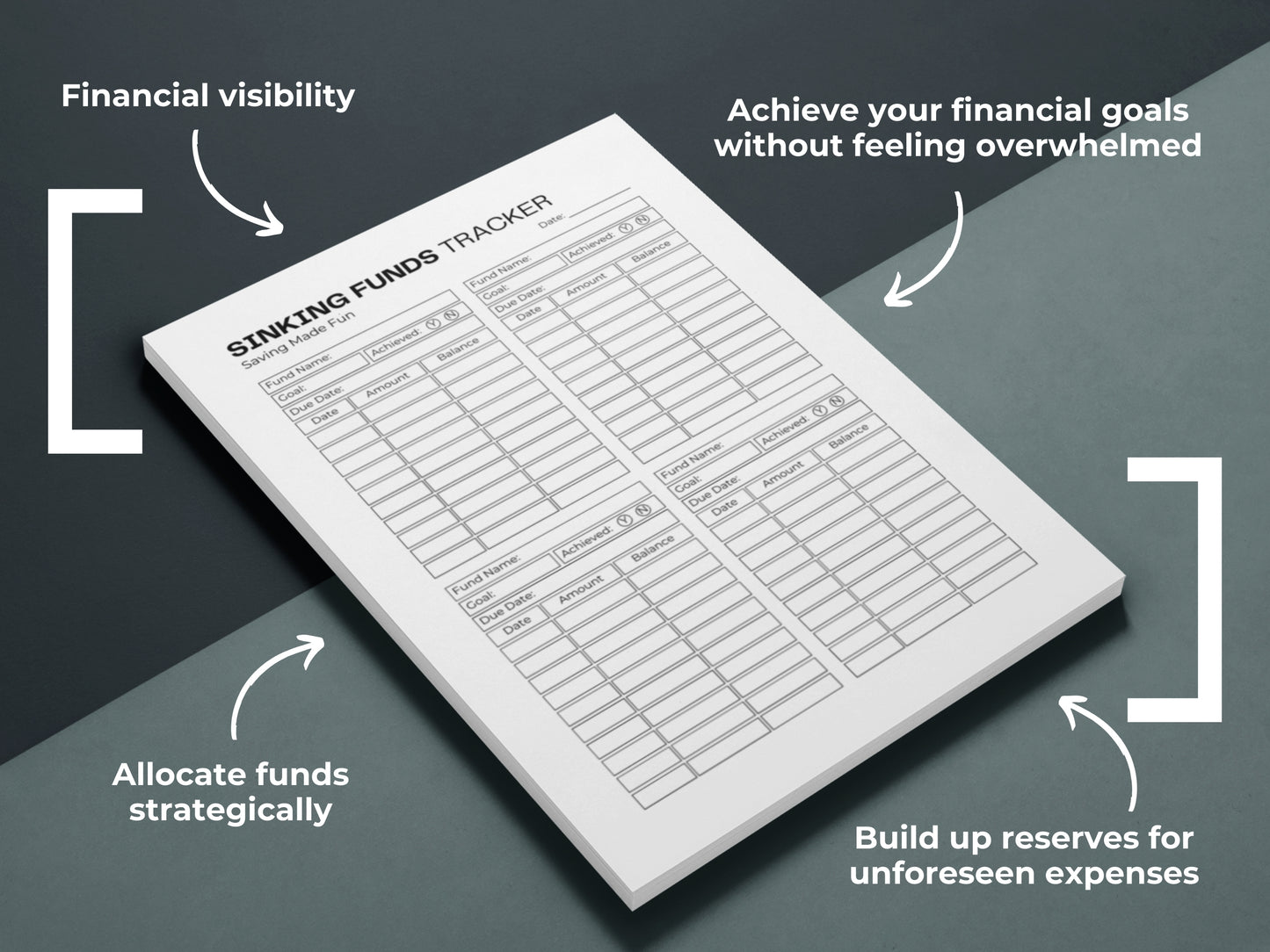 Sinking Funds Tracker Printable | Savings Tracker | Goal Tracker