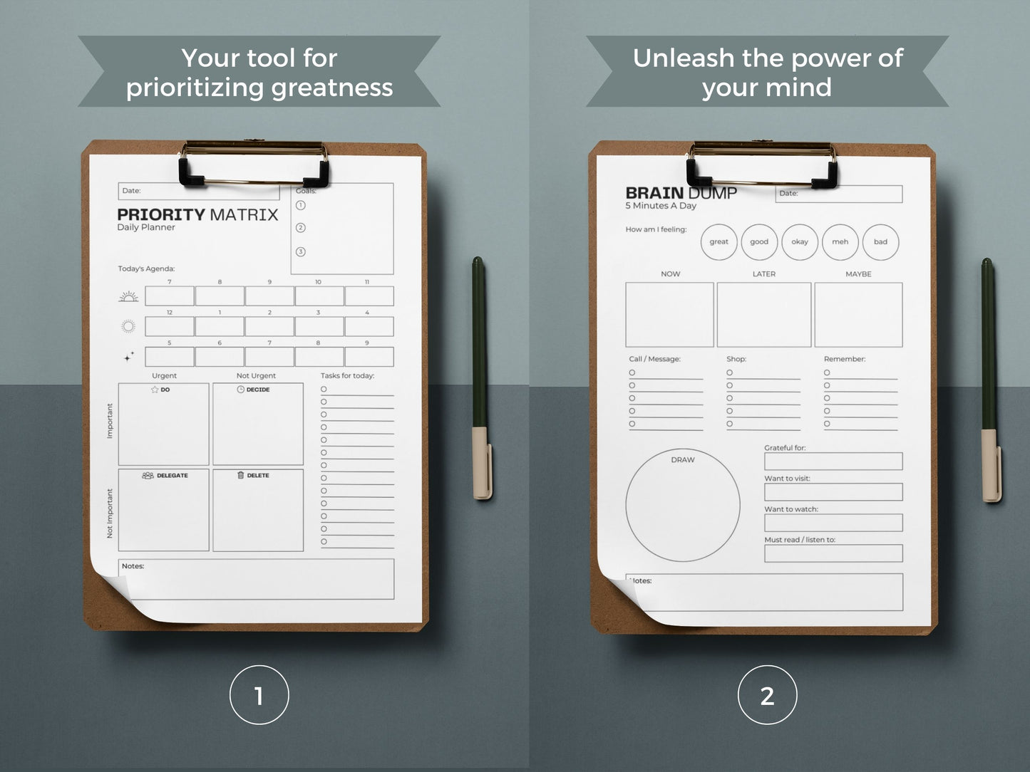 Starter Productivity Bundle | Productivity Planner | Habit Tracker