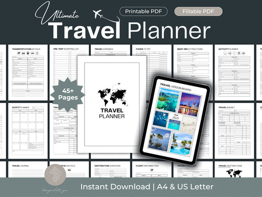 Printable Travel Planner | Travel Itinerary | Plan your next trip