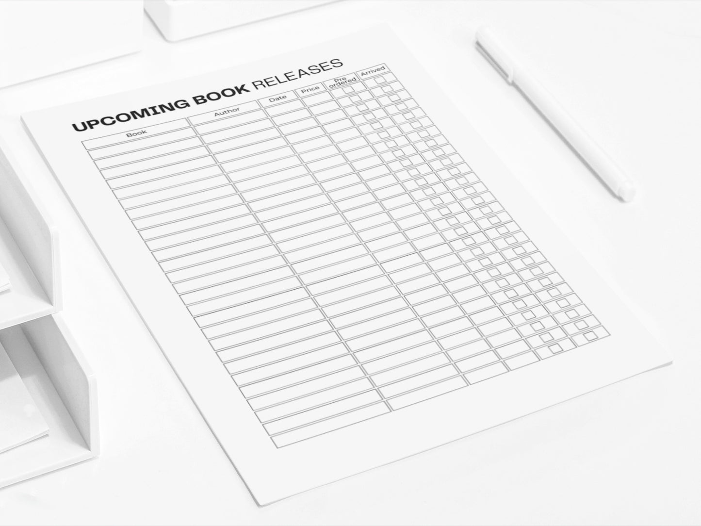 Upcoming Book Releases | Book Reading Planner Printable