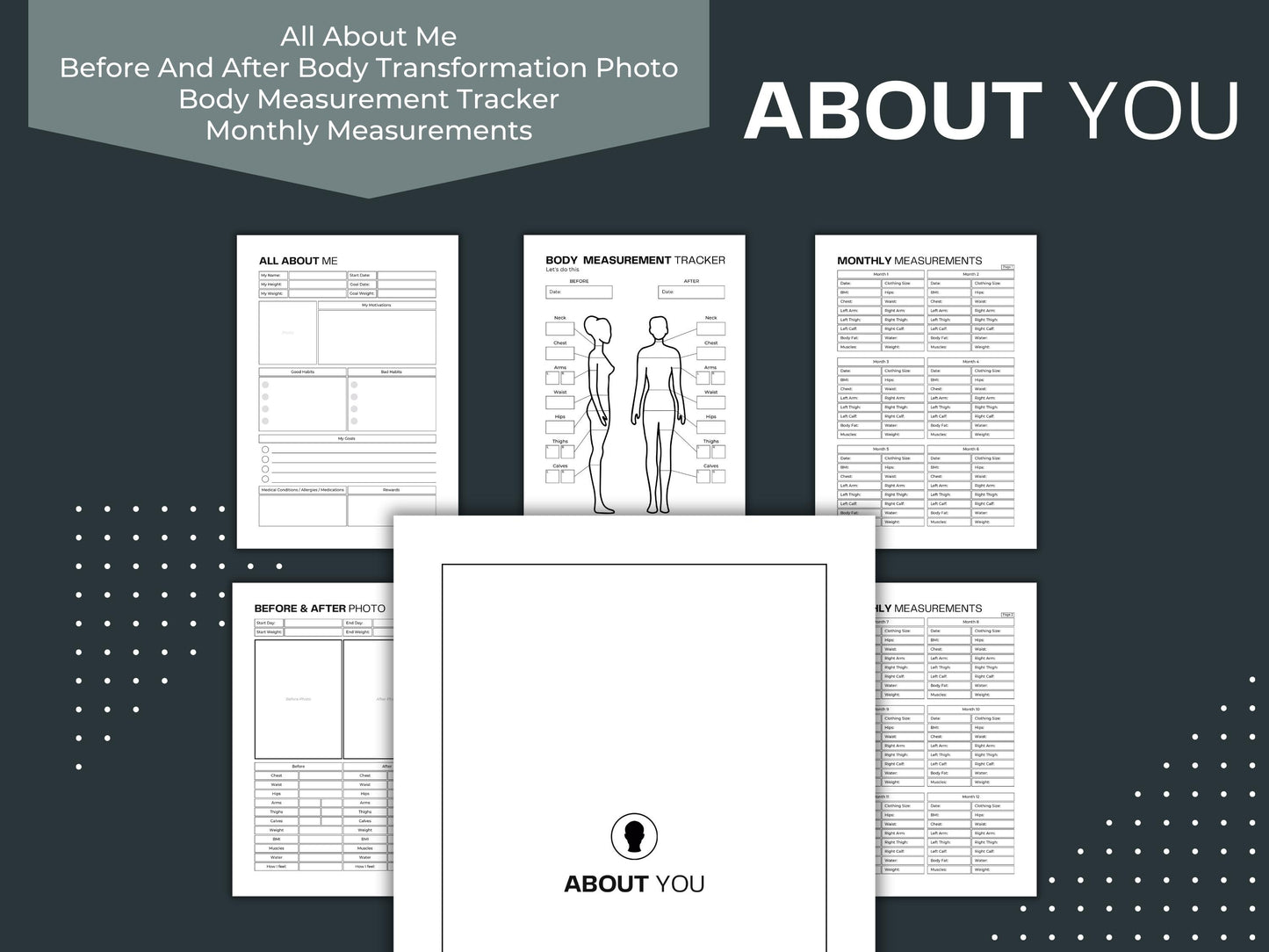 Weight Loss Journal | Fitness Planner | Weight Loss Planner Pages