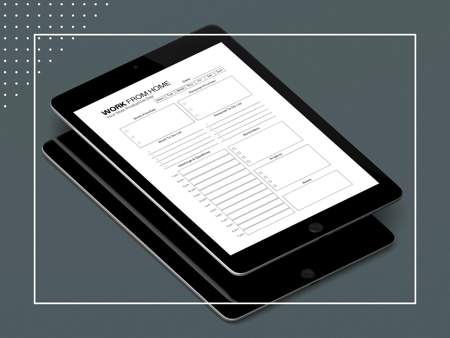 Work From Home Planner | To Do List Printable | Daily Work Schedule